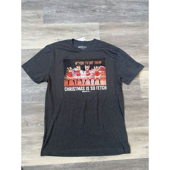 Mean Girls Adult X-Large Dk Grey Short Sleeve Crew Neck Movie Christmas Logo - Picture 2 of 6